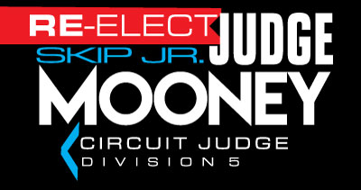 Logo to re-elect Judge Skip Mooney JR Circuit Judge